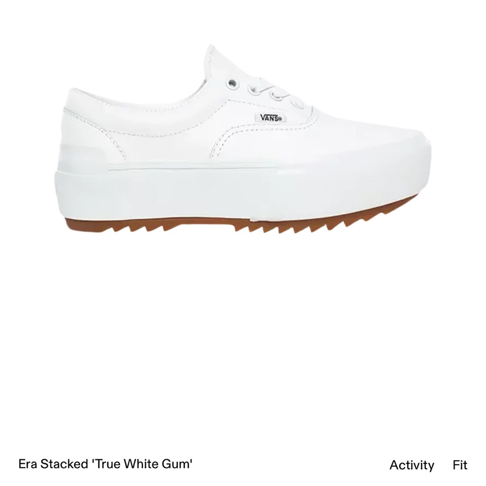 Vans Like New Stacked Era in White Leather Size 8